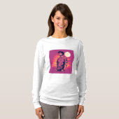 サンセットシーンの男の長い袖tシャツ tシャツ (正面フル)