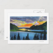 サンセットシーンオンザコロンビア川 ポストカード (正面/裏面)