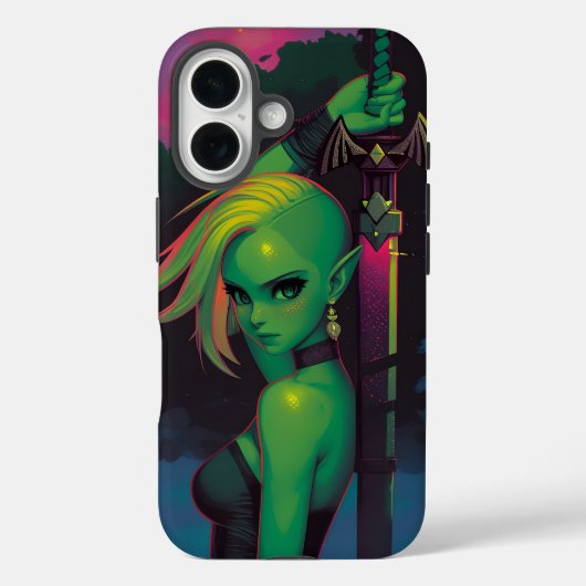 サンセットシー小妖精や小人戦士とグレートソード Case-Mate iPhoneケース (裏面)