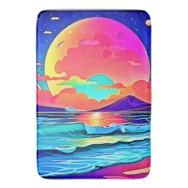 サンセットシー鮮やかスケープ バスマット