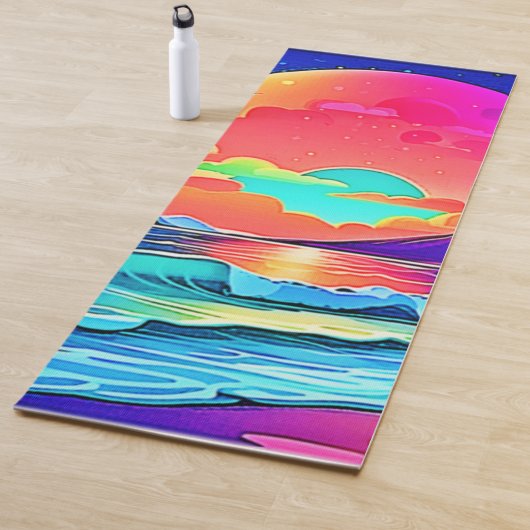 サンセットシー鮮やかスケープ ヨガマット (インサイチュ)