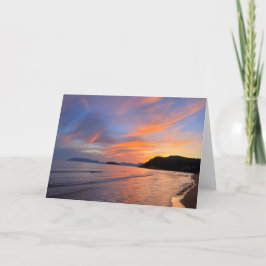 サンセットジェラカスビーチザキントスギリシャ写真 カード