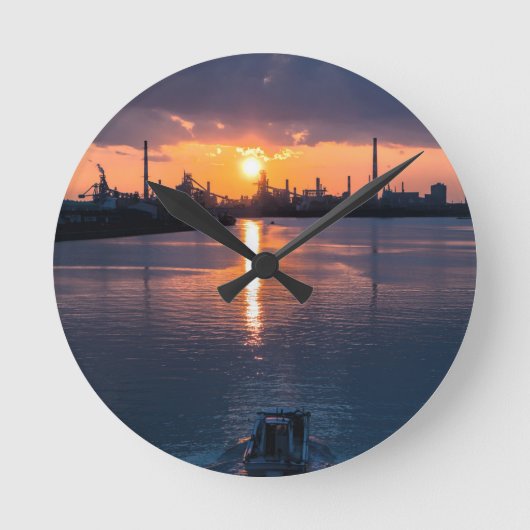 サンセットジャパン空 ラウンド壁時計 (正面)