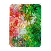 サンセットジャングルトロピカルパーム葉ズ マグネット (縦)