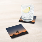 サンセットジョシュアの木 スクエアペーパーコースター (インサイチュ)