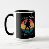 サンセットジョリーロジャーパイレーツパーティー船マグ マグカップ (左)