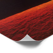 サンセットスカイに対する馬のシルエット ポスター (角)