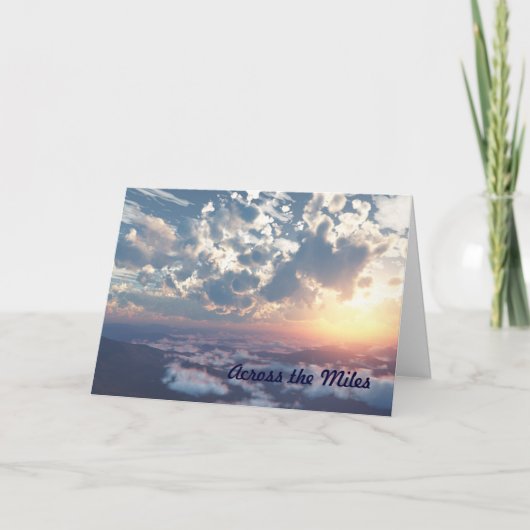 サンセットスカイオクロスザマイルズ誕生日カード カード (正面)