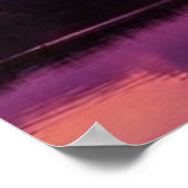 サンセットスカイクラウドパープルランドスケープ自然夏 ポスター (角)