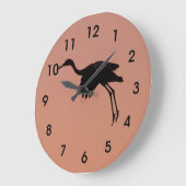 サンセットスカイスクエアワのサンドヒルシルエット ラージ壁時計 (傾斜)