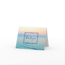 サンセットスカイズ オーシャンビーチ ブルー ウェディング サンクス