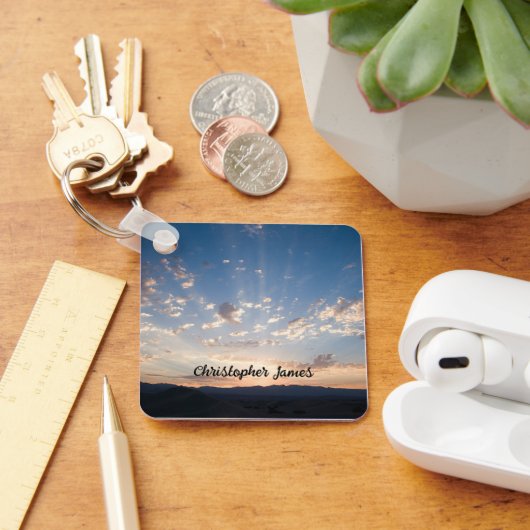 サンセットスカイパーソナライズされた キーホルダー (デスク)