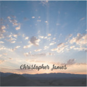 サンセットスカイパーソナライズされた シール (正面)