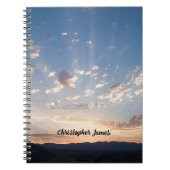 サンセットスカイパーソナライズされた ノートブック (正面)