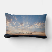 サンセットスカイパーソナライズされた ランバークッション (正面)