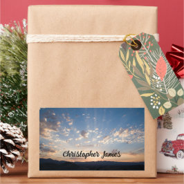 サンセットスカイパーソナライズされた 長方形シール