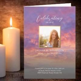 サンセットスカイフォトお祝いの葬式 プログラム