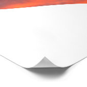 サンセットスカイフォト写真ランドスケープオレンジハート ポスター (角)