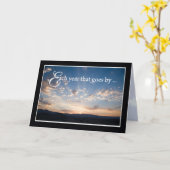 サンセットスカイ宗教的誕生日 カード (黄色い花)