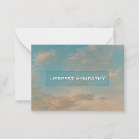 サンセットスカイ悔やみや弔慰エンクロージャノートカード ノートカード (正面)