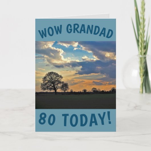 サンセットスカイ80th誕生日カード カード (正面)