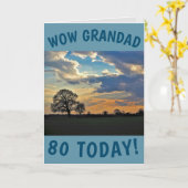 サンセットスカイ80th誕生日カード カード (黄色い花)