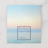 サンセットスキービーチ結婚海のテーブル プレイスカード (外部開封)