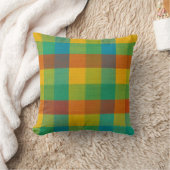 サンセットスクウェアカラフル-市松模様に装飾用クッション クッション (ブランケット)