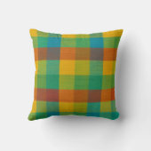サンセットスクウェアカラフル-市松模様に装飾用クッション クッション (裏面)