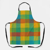 サンセットスクウェアカラフル – 格子戸キッチンエプロン エプロン (正面)