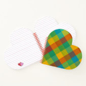 サンセットスクウェアカラフル – 格子状ハート形ノート ノートブック (内部)