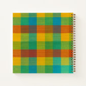 サンセットスクウェア – カラフル格子状スパイラルノート ノートブック (裏面)