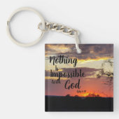サンセットスクエアキーチェーン神と不可能なし キーホルダー (正面)