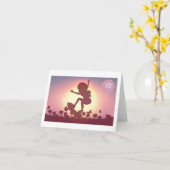 サンセットスケーターガール誕生日カード – 12 カード (黄色い花)