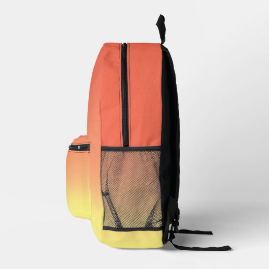 サンセットスタイルオレンジイエローグラデーション プリントバックパック (右)
