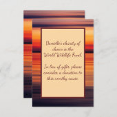 サンセットストライプスモールエンクロージャ寄付カード エンクロージャーカード (正面/裏面)