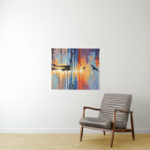 サンセットストリップエクスプレシショニストロマンチックなビーチシーン タペストリー (インサイチュ(横))