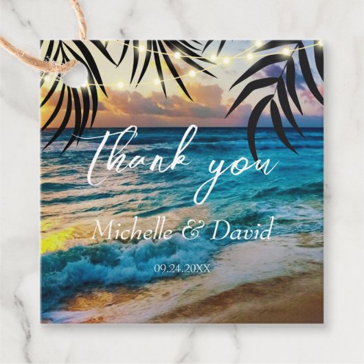 サンセットストリングライトビーチ フェイバータグ (正面)