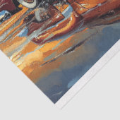 サンセットストームヴィンテージカーのデコパージュ 薄葉紙 (詳細)