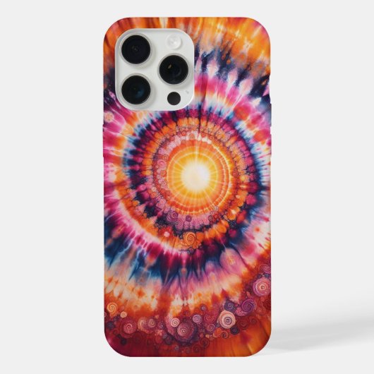 サンセットスワール タイダイ iPhoneケース (裏面)
