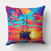 サンセットセイボートドリームスケープ クッション (裏面)