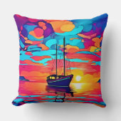 サンセットセイボートドリームスケープ クッション (正面)