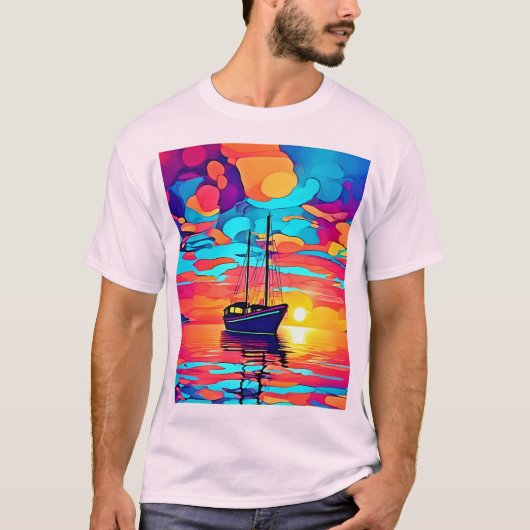 サンセットセイボートドリームスケープ Tシャツ (正面)