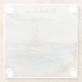 サンセットセイルコースター ガラスコースター (裏面)