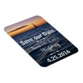 サンセットセイル航海の日付の保存 マグネット (右側)