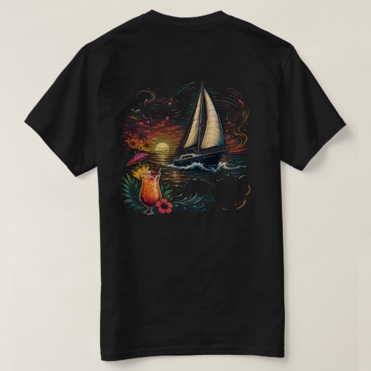 サンセットセイル Tシャツ (デザイン裏面)