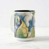 サンセットセレナーデ:サバンナのグラフェスの放牧» ツートーンマグカップ (正面左)