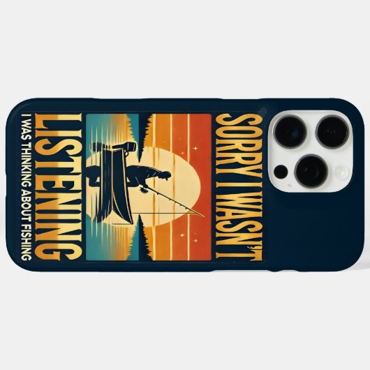 サンセットセレニティウィズ魚釣りリフレクション Case-Mate iPhoneケース (裏面 (横))