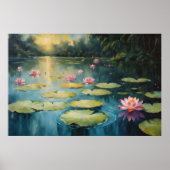 サンセットセレニティ：池の睡蓮 ポスター (正面)