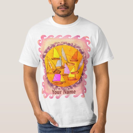 サンセットセーラボート Tシャツ (正面)